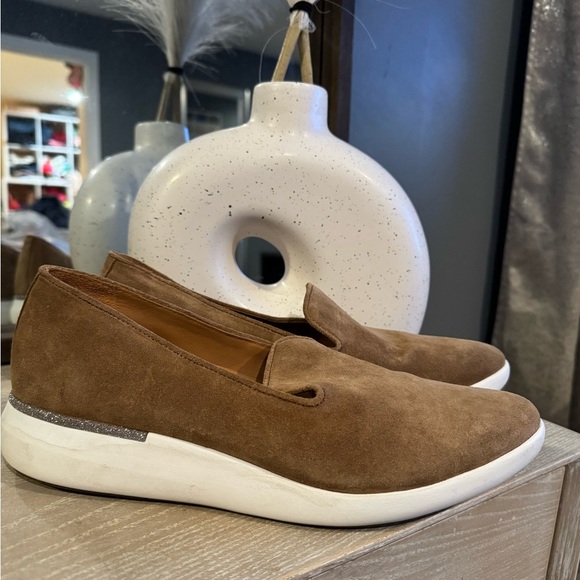 Johnston & Murphy Brown Suede Slip-On Loafers - Picture 2 of 7